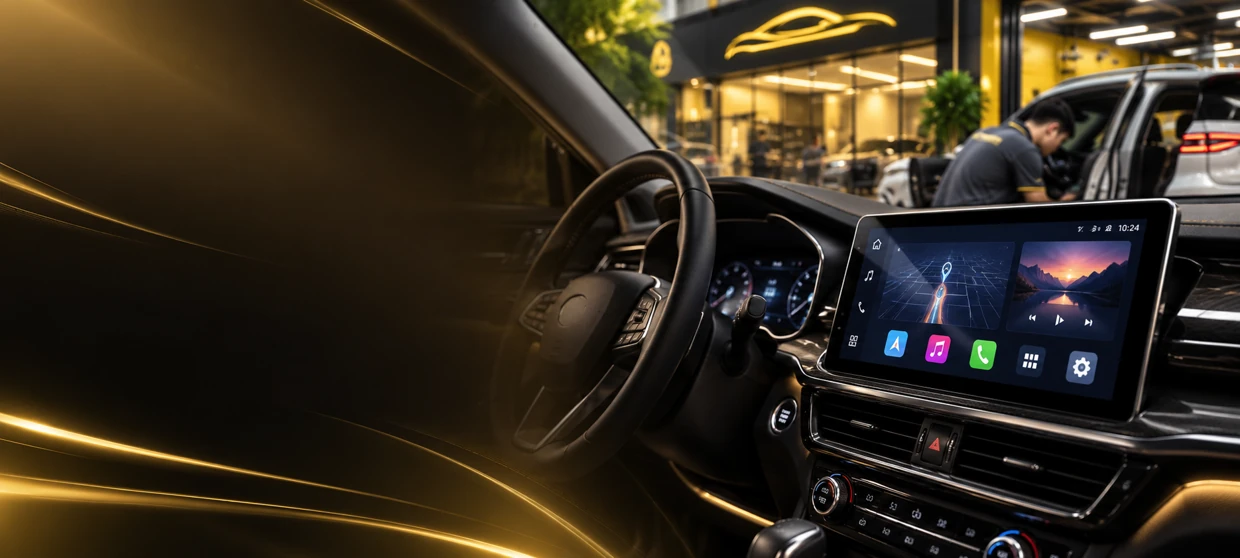 Màn hình Android ô tô được lắp đặt tại Thành Phát Auto
